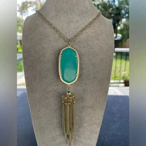 Kendra Scott Rayne Gold Tone Tassel Necklace Long
